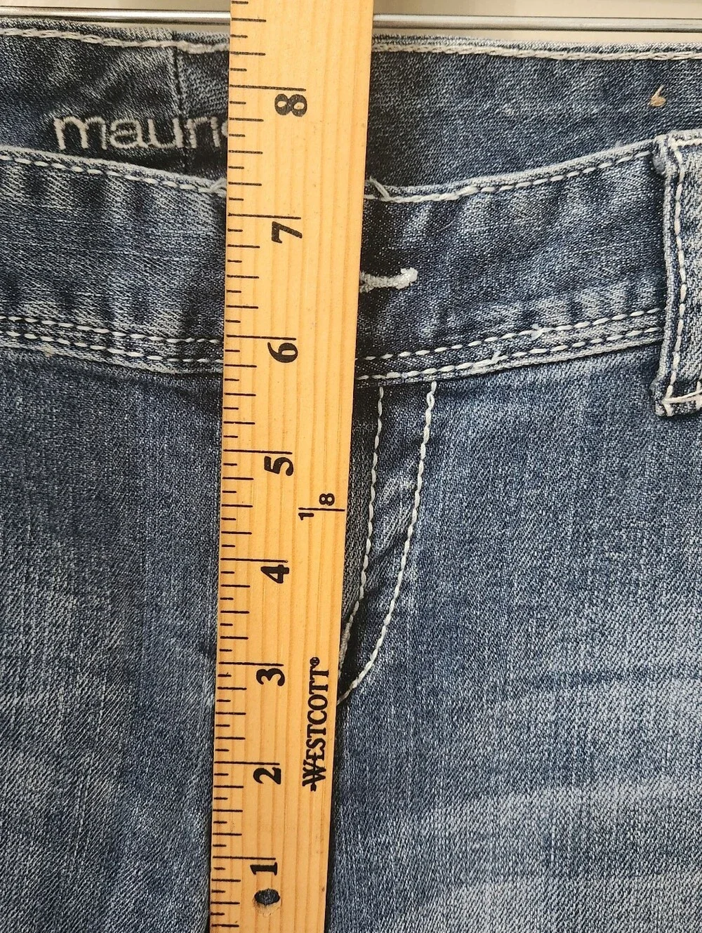 Maurices Bootcut Jeans Women's Size 7/8 Short Regular Light Wash Y2k Denim 33x29